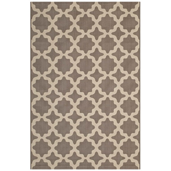 Modern Contemporary Urban Living Lounge Room, Indoor and Outdoor Area Rug Runner Floor Carpet, Moroccan Style, Fabric, Multi Beige