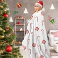 thumbnail image 6 of Christmas Throw Blanket Candy Cane Flannel Throw Blanket Super Soft Warm Bed Blanket Christmas Holiday Decor for Living Room Bedroom Sofa Couch 50x60 Inch, 6 of 6