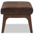 thumbnail image 4 of Baxton Studio Bianca Ottoman en Faux Cuir Brun et Noyer Brun, 4 of 6