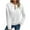 White, variant on TKLPEHG Women'S Sweatshirts V Neck Sweatshirt Classic Solid Color Fashion Casual Comfy Long Sleeve Lightweight Loose Pullover (Black,L)