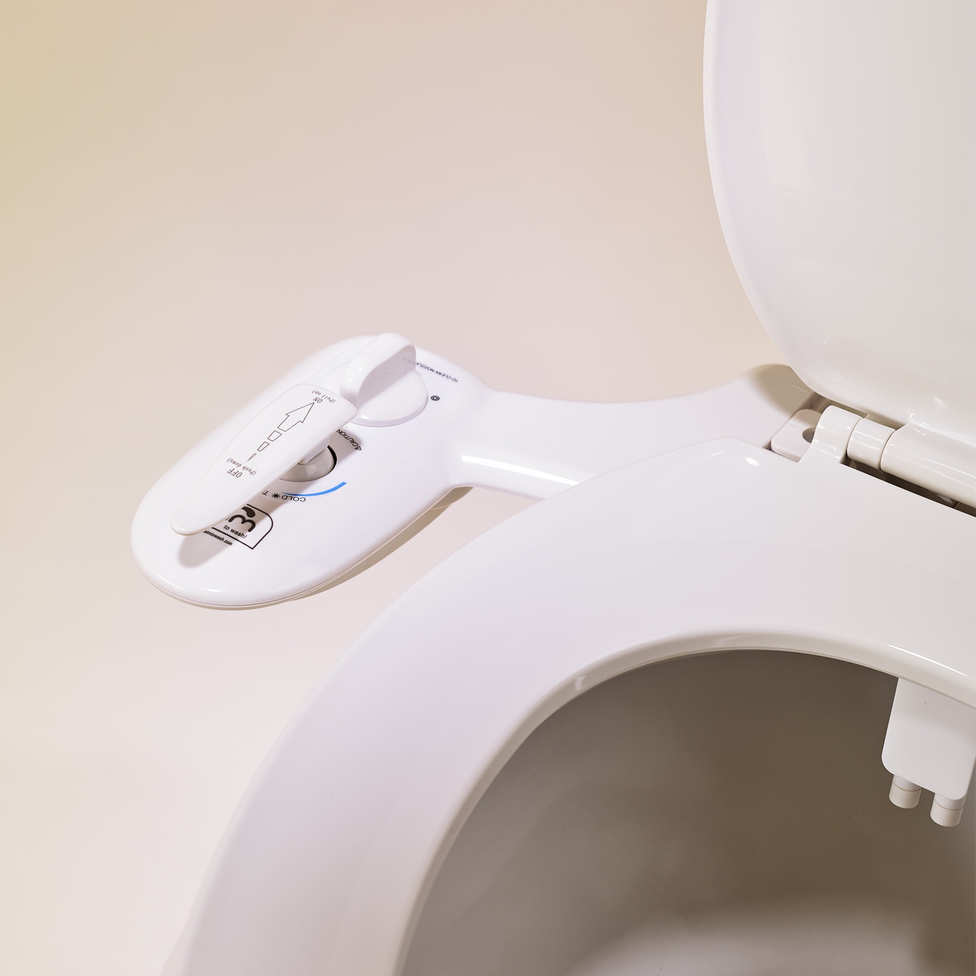 Bidet Attachment with Hot and Cold Water, Dual Nozzles, Self Cleaning