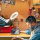 thumbnail image 4 of Lámpara de aumento LED, lámpara de lugar de trabajo, lámpara cosmética, lámpara de trabajo de alta potencia con aumento de 5x con lente de 1100 lúmenes, regulable, brillante, con a, 4 of 5