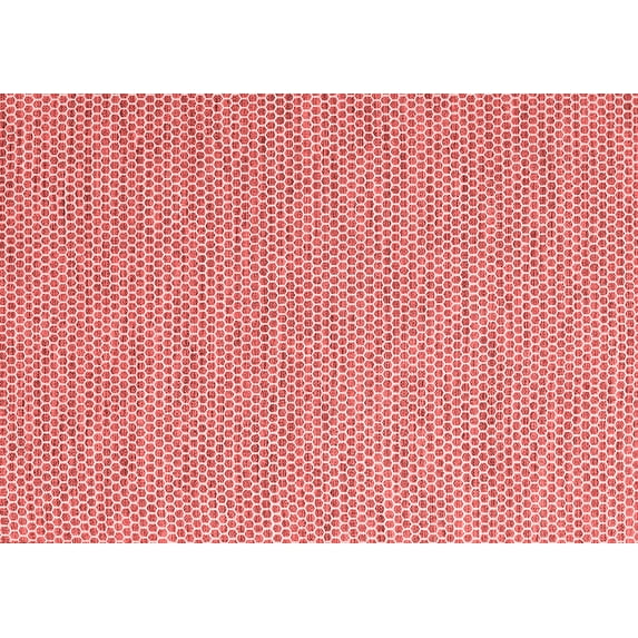 Ahgly Company Indoor Rectangle Abstract Red Contemporary Area Rugs, 6' x 9'