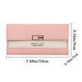 thumbnail image 2 of Fashion Women PU Leather Clutch Money Bag Long Wallet Coin Purse Pouch Bag PURPLE, 2 of 8