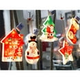 thumbnail image 4 of Sinhoon Christmas Pendant Led Snowman Snowflake House Pendants for Xmas Tree Home Party Front Door Window Wall Hanging Fairy Light Ornament-6PCS, 4 of 11