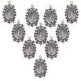 thumbnail image 2 of Cabochon Base Baoblaze 10pcs 46x31mm Bandeja de bisel redondo en blanco, 2 of 8