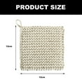 thumbnail image 2 of Hand-woven coasters plain cotton rope thick square insulation pad Cup pad simple thickened absorbent pad. - beige, 2 of 5