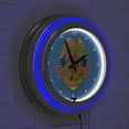 thumbnail image 6 of Police Officer Chrome Double Ring Neon Clock, 6 of 6