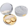 thumbnail image 5 of Mini Stylish Simple Contact Lens Travel Case,Container Kit Set Contacts Lens Hard Case Travel & Home Kit Mirror with Bottle with Tweezers Container Holder (Gold), 5 of 5