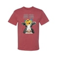 thumbnail image 2 of Wild Bobby, Good Food Good Mood Funny Cute Cow Animal Lover Men's Graphic T-Shirt, Vintage Heather Red, Medium, 2 of 3