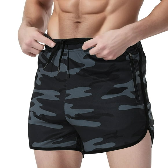 Wotryit Cargo Pants for Men, Mens Comfortable Fitness Running Zipper Pocket Three Point Shorts Cargo Shorts for Men, Mens Shorts Casual Camouflage XL
