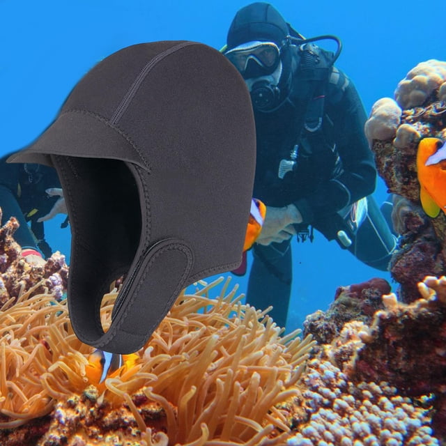Traje de neopreno de 2 mm Capucha Capucha de buceo Capucha Elástica Protección solar Surf Capucha térmica Gorro de natación para piragüismo Deportes Negro DYNWAVEMX Gorro de buceo
