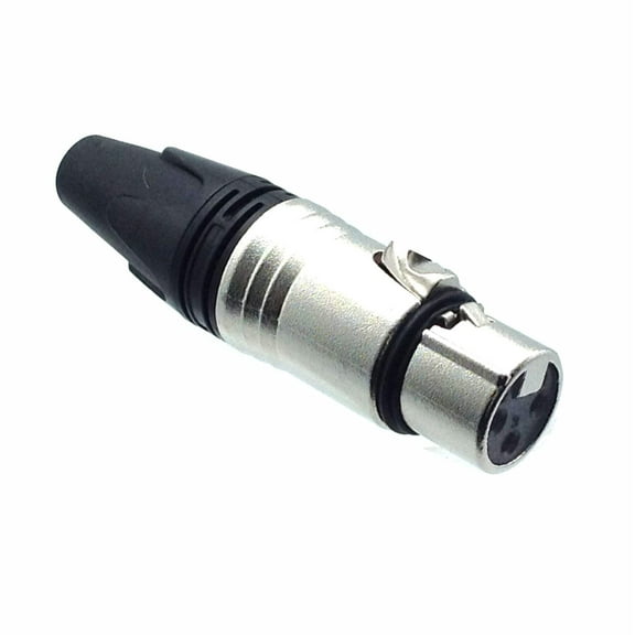3 pin Female XLR Connector - Nickel