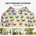 thumbnail image 4 of Daiia Pug Dog Face Pattern Women's Fashion Hoodies & Sweatshirts with Kangaroo Pocket Hooded Sweatshirt with Eye-catching Drawstrings-X-Large, 4 of 7