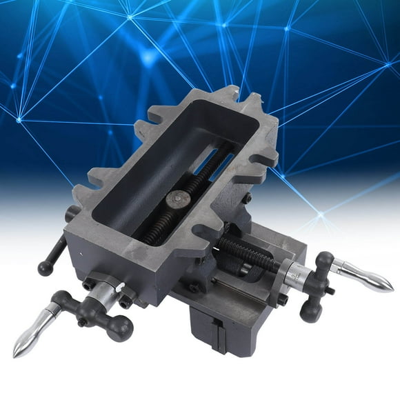 Cross Bench Vise, Stable Clamping Drill Press Vise No Deformation High Accuracy for Drilling and Milling Machine