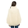 thumbnail image 4 of SAOL Aran Cable Cowlneck Poncho 100% Premium Merino Wool Irish Cape from Ireland, 4 of 4
