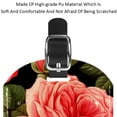 thumbnail image 4 of Square 2Pack PU Leather Roses Cruise Luggage Tag with Privacy Cover and Name ID Tag for Travel Handbags Backpacks Luggage Tags, 4 of 6
