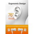 thumbnail image 3 of Audífonos con cable FUNLOGY de 3,5 mm, blancos, 3 of 8