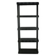 thumbnail image 3 of (2 pack) Hyper Tough 5-Tier Black Plastic Shelf Unit, 68.8 H x 30 W x 13.88 D, 350 lb Capacity, 3 of 11