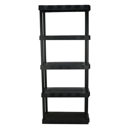 

Hyper Tough 13.88 D x 30 W x 68.8 H 5-Shelf Plastic Garage Storage Shelves Black Adult