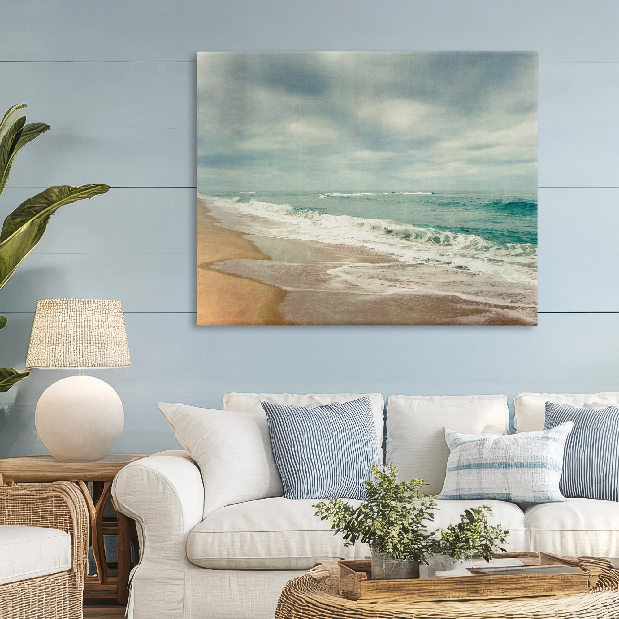 Stupell Industries Tranquil Waves Along Sandy Coast Canvas Wall Art, design by Dirk Wüstenhagen