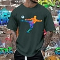 thumbnail image 5 of LUOGENLI T-shirts pour Hommes T-shirts d'Été pour Hommes Rue Extérieure Manches Courtes Col Rond t-Shirt Manches Courtes Football Tir Violent 4TG T-shirts Graphiques pour Hommes T-shirts Jour de la Saint-Patrick Vert Foncé TG, 5 of 5