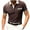 Brown, variant on Mlzmgr T Shirts for Men V Neck Short Sleeve Shirts with Pockets Moisture Wicking Business Casual Work Shirts
