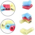 thumbnail image 2 of 100 Pieces 90 Degree Nylon Fully Insulated Flag Terminal, Quick Disconnect Female Terminal, F Type Push In Electrical Connector 12-10 AWG/ 22-14 AWG (, 2 of 5