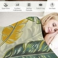 thumbnail image 3 of Nawypu Tropical Palm Leaves Throw Blanket Banana Jungle Leaf Seamless Floral Pattern Decorative Soft Warm Cozy Flannel Plush Throws Blankets for Dog Cat, 3 of 6