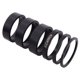 thumbnail image 5 of 6 piezas de espaciador de dirección de bicicleta, anillos de vástago de manillar, arandelas de vástago de aleación de aluminio Negro, 5 of 9