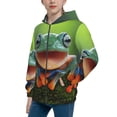 thumbnail image 2 of Naloa Tree Frog Teenage Zipper Hoodie, Long Sleeve Zip Up Hoodies Casual Jackets Tops for 7-12 Years-Small, 2 of 6