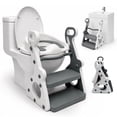 thumbnail image 1 of Amulay Entrenador Infantil de Baño Poppy 3 en 1 - Gris, 1 of 4