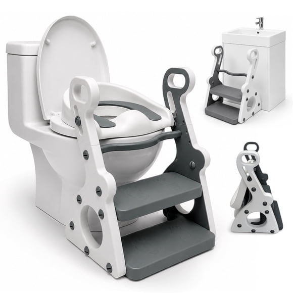 Amulay Entrenador Infantil de Baño Poppy 3 en 1 - Gris