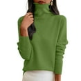 thumbnail image 6 of Hearthz Turtleneck Sweater Women Dressy Mock Neck Ribbed Women's Long Sleeve Shirts Knit Oversized Basic Women's Pullover Tops, 6 of 6