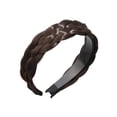 thumbnail image 4 of Diadema trenzada para el cabello, tocado, accesorios para el cabello, diademas para mujeres, Marron oscuro, 4 of 9