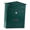 thumbnail image 4 of DOLITY Wall Mount Lockable Mailbox Letterbox Durability Large Capacity Metal Modern Mail Letter Box for Outdoor Residential Entryway Dark Green, 4 of 9