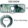 thumbnail image 4 of 3 Pcs SKYSONIC Faucet Absorbent Mat Tropical Leaves Washable Counter Drying Pads Behind Faucet for Kitchen Bathroom, 4 of 7