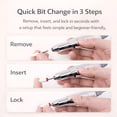 thumbnail image 4 of STARBIAO Electric Nail Drill Kit 40000 RPM, Rechargeable Cordless Nail File with LCD Display, Low Heat Low Noise Low Vibration, E-File for Acrylic Gel Nails, Manicure Pedicure for Home Salon, 4 of 10