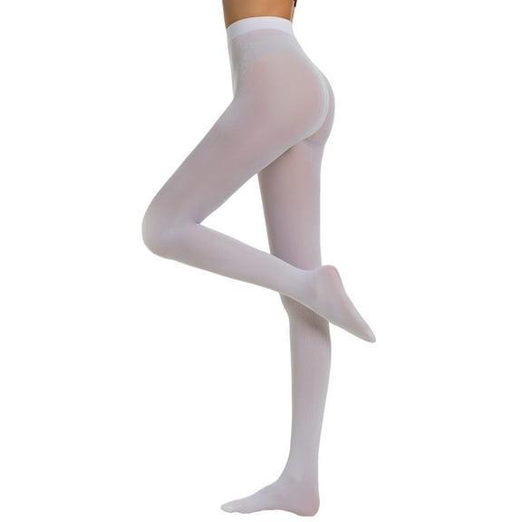 Annhoo Tights for Women Seamless High Waisted Translucent Footed Pantyhose Solid Color Soft Butt Lifting Leggings