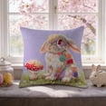 thumbnail image 6 of Under 5 Dollars! YZEGDCH Easter Bunny Throw Pillow Covers 18"x18" Easter Decorations Rabbit Soft Plush Faux Fur Throw Pillows for Sofa, Indoor, Outdoor, Spring Decor for Home, 6 of 7