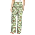 thumbnail image 3 of Naloa Cute Chubby Frog Print Women’s Ultra-Soft Comfy Pajama Lounge Pants with Pockets & Drawstring, 3 of 8