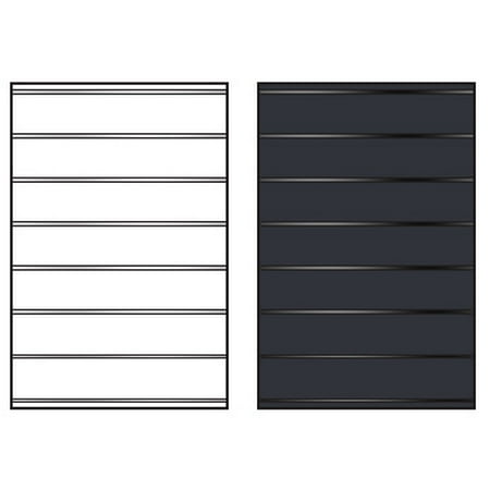 Open Face Message Board - Replacement SWINGER Message Board Face with Tracks, FaceColor=White