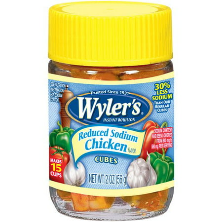 Wyler's Chicken Reduced Sodium Bouillon Cubes, 2 oz - Walmart.com