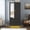 Black, variant on Blotout 70" Armoire Wardrobe Closet with Mirror, LED Wardrobe Armoire with 2 Drawers, 3 Door Wood Armoire Storage with Hanging Rods and Multi-Layer Shelves