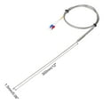 thumbnail image 2 of Uxcell K Type Thermocouple Temperature Sensor Probe 1.5x200mm 4.9ft Wire 0 to 1100°C(32 to 2012°F) Stainless Steel, 2 of 6
