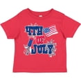 thumbnail image 3 of Inktastic 4th of July with Fireworks American Flag and Rocket Boys or Girls Toddler T-Shirt, 3 of 5
