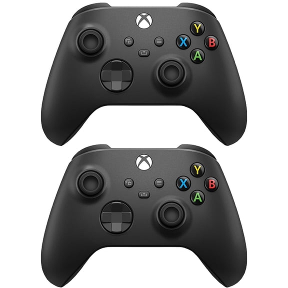 Microsoft Xbox Wireless Bluetooth Controllers with USB, Carbon Black, 2-Pack