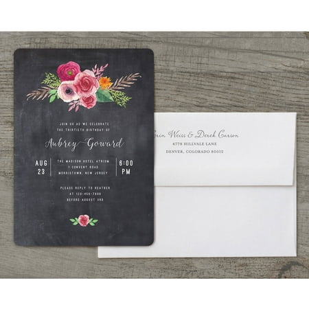 - Blooming Birthday Deluxe Birthday Milestone Invitation