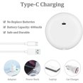 thumbnail image 5 of Compact Mirror 3.5" Rechargeable Pocket Mirror (White), 5 of 5