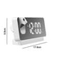 thumbnail image 3 of Vit projektionsväckarklocka för sovrum, digital väckarklockradio med dimmer och USB-laddningsportar, 180 roterbar projektor, snooze {DB}, 3 of 4